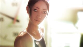 3D Hentai - Japanese Schoolgirl - Swimsuit Fuck in Locker Room - 2 image