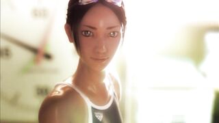 3D Hentai - Japanese Schoolgirl - Swimsuit Fuck in Locker Room - 3 image