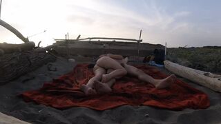 Strangers caught us masturbating on nudist beach in Maspalomas Dunes Canary with cumshot Part 1 - MissCreamy - 1 image