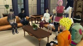 Orgia en la aldea de la hoja, Todos los ninjas han caido en un Genjutsu que los obliga a follarse