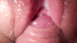 Crazy creamy bitch squirts and gets cum on teen horny pussy - 10 image