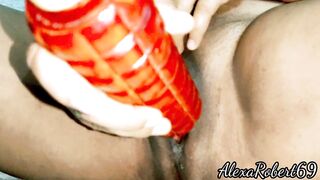 Service girl masturbates in her bosses bed - 4 image