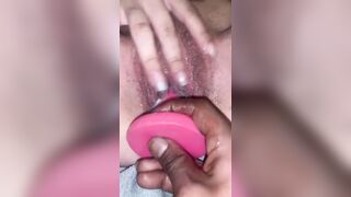 Dildo and squirting play with honey - 3 image