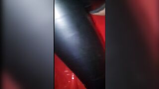 Tied up in latex and fucked by a dildo until I squirt - 8 image