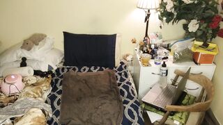 Hot post op t4t trans girl gapes her asshole with a big horse cock with a knot and long glass dildo