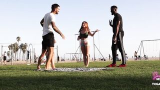 Sammmnextdoor and Melspirations - two petite yoga sisters swap boyfriends after class - 3 image
