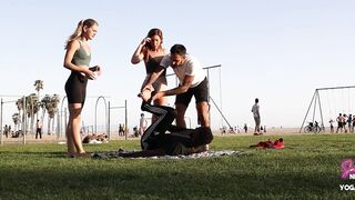 Sammmnextdoor and Melspirations - two petite yoga sisters swap boyfriends after class - 6 image