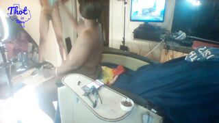 Thot in Texas - Hood Gangsta Bitch Smokes and Squirts After Being Gangbanged By Two Dicks. - 7 image