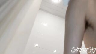 your hot exhibitionist stepmom doesn't close the door when she takes a shower and you love to jerk off to her while she lathers her hairy cunt, hairy armpits and sexy mature body, she squirts her cunt and is very aroused Horny Milf GinnaGg Nimfa Mann - 15 image