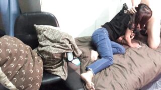 Amateur couple making love in their apartment. - 11 image