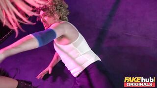 FAKEhub - Sophie Anderson as Astrid the Viking warrior VS The Bard in crazy fighting wrestling fuck fest with big massive tits and squirts and blowjobs orgasms cum ass and filthy horny blonde babes - 2 image