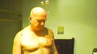 Blonde stretches her cunt with big dildo before bathroom doggy style fuck - 5 image