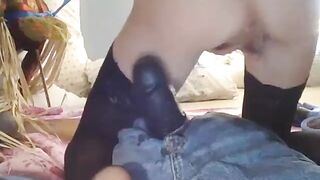 Got a squirt orgasm playing with dildo alone at home - 3 image
