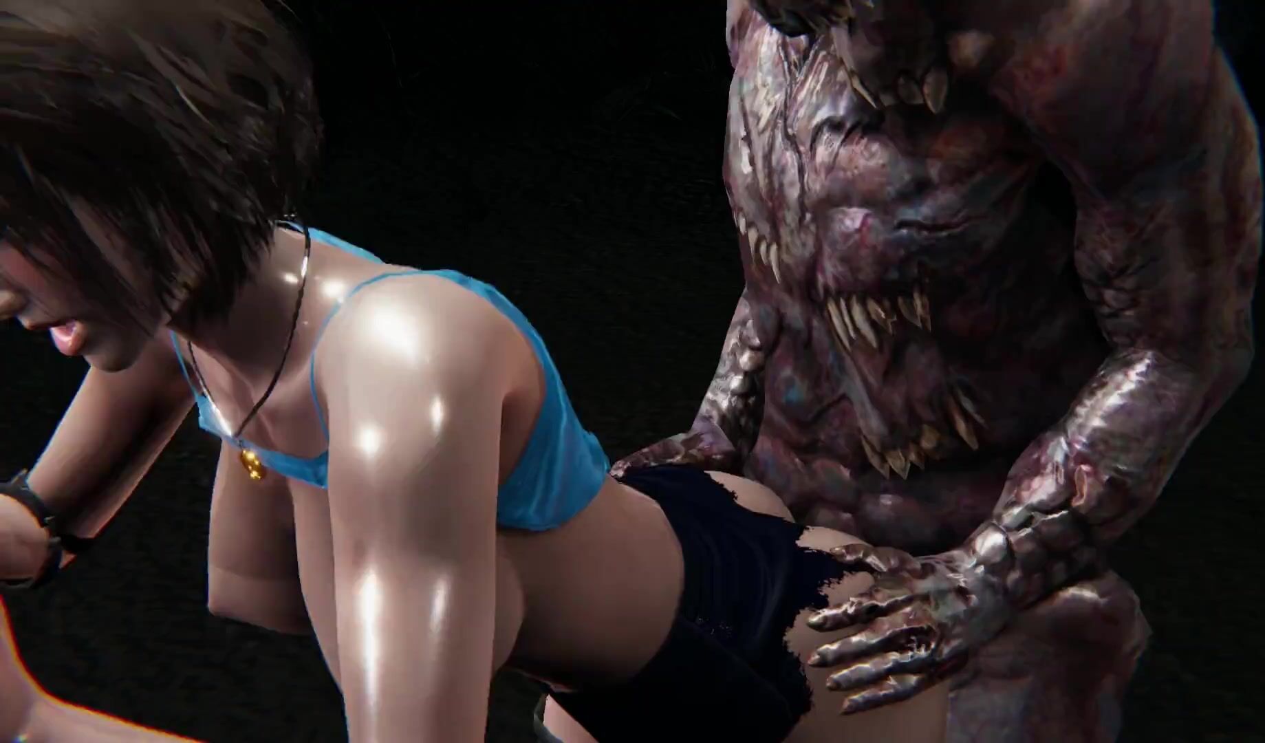 Anime Sexy Zombie - Jill Valentine Resident Evil Anal Zombie Fuck and Deepthroat, ATM,  Squirting 3D Hentai watch online