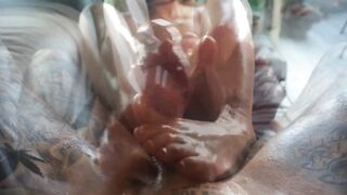 [POV FOOTJOB] she jerks me hard and let me cums on her Soles - 4 image