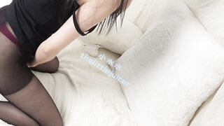 Asian college girl cosplay playboy bunny, sexy bunny cum and squirting - 3 image