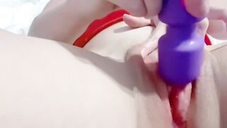 Squirting Bella wants to be Banged! She plays with her Pussy until a she Cums and Squirts!