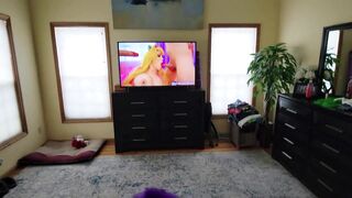 purple hair hottie gets fucked hard, uses toys and gets big facial!! - 11 image