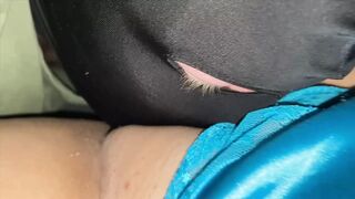 Sucking his dick, Before being licked out and playing with my pussy until i squirt wearing latex gloves - 1 image