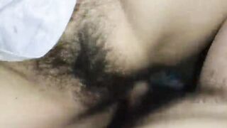 I fucked my girlfriend's hairy pussy. and a lot of slime came out - 6 image