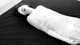 Plastic Wrap Mummification: The clean version - Hard fuck & Squirting | Bdsmlovers91
