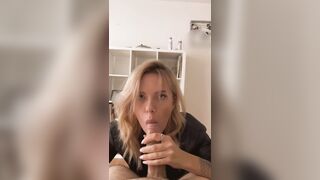 The girl met her husband from work and he finished in her mouth - 4 image