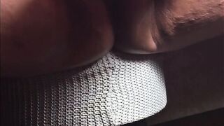 Massaging, Fingering, and Dildoing my fat oiled pussy. Creamy squirt! - 6 image