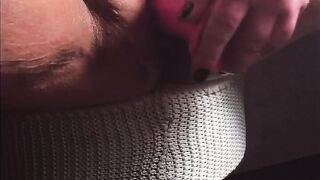 Massaging, Fingering, and Dildoing my fat oiled pussy. Creamy squirt! - 8 image