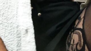 Inexperienced Stepson watches his Stepmom with Dildo Squirting. - 14 image