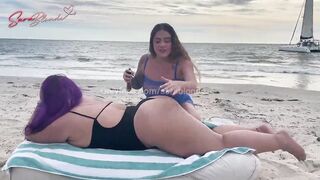 latina Culona receives a massage with happy ending on a beach in Cartagena- SaraBlonde - MaggieQueen - 2 image