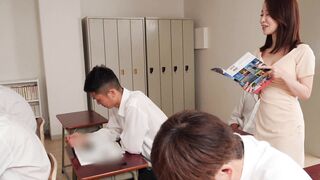 Yu Shinoda, a married woman teacher who gets 10 times wet in a climax class where she can't make a voice