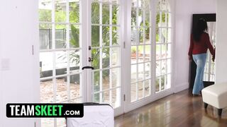 TeamSkeet - Hot Lesbian Landlord Makes Her Tenant Pleasure Her Cunt In Exchange For Not Paying Rent - 2 image