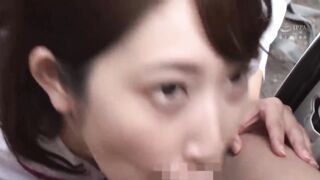 Wait, Out Here?! Suddenly Smiling Sucking College Girl Who Doesn't Stop Even After Getting Cum All Over Her Face-2 - 15 image