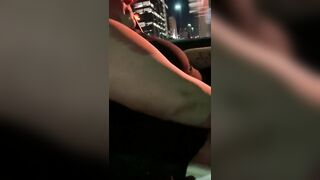 Playing with here pussy in ihop parking lot