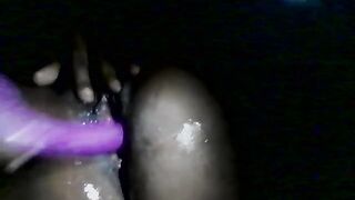 Playing with a Ebony Haitians pussy with toys until she cums - 8 image