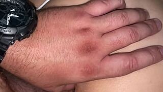 Fucked someone else's wife anal in the shower. Anal creampie - 1 image