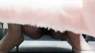 Masturbating with a dildo in the toilet, having an orgasm and squirting - 14 image