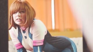 My Hero Academia: Uravity tries don't cum while sex machine fucks her pussy and ass - Spooky Boogie - 10 image