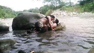 fucking secretly in the river - 4 image