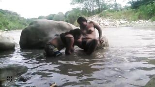 fucking secretly in the river - 6 image