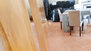 wetting stepmother with water hose for her to take her clothes off - 2 image