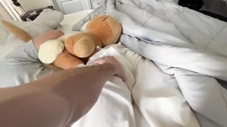 Woke her up, made her squirt on her toy and licked it all up - 2 image