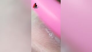 HORNY BLONDE MASTURBATES WHILE WATCHING LESBIAN PORN  - 12 image