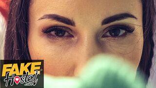 Fake Hostel - Small skinny Siberian babe has multiple shaking orgasms and squirts on thick cock - "Please Fuck Me" - 1 image