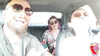Threesome in the car - 15 image