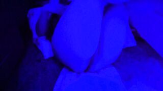 Special Rave Playtime In My Closet ! glowy nail polish (clamps, fingering, wet noises, small dildo) - 11 image