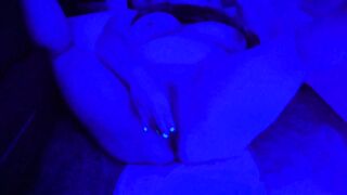 Special Rave Playtime In My Closet ! glowy nail polish (clamps, fingering, wet noises, small dildo) - 15 image