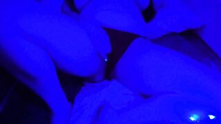 Special Rave Playtime In My Closet ! glowy nail polish (clamps, fingering, wet noises, small dildo) - 5 image