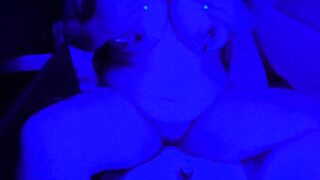 Special Rave Playtime In My Closet ! glowy nail polish (clamps, fingering, wet noises, small dildo) - 7 image