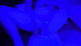 Special Rave Playtime In My Closet ! glowy nail polish (clamps, fingering, wet noises, small dildo) - 9 image